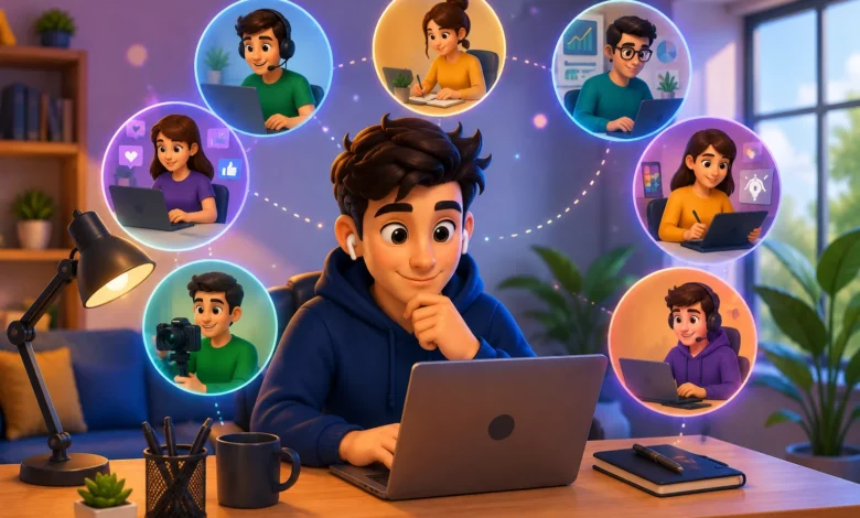 Working remotely in a well paid online role