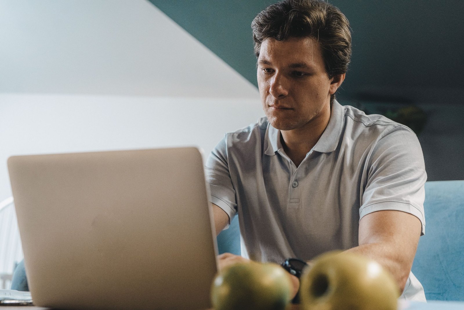 Working on a laptop to build an online income business